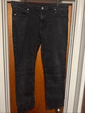 Michael Kors Men's Black Tailored Fit Straight Jeans Sz 36x30